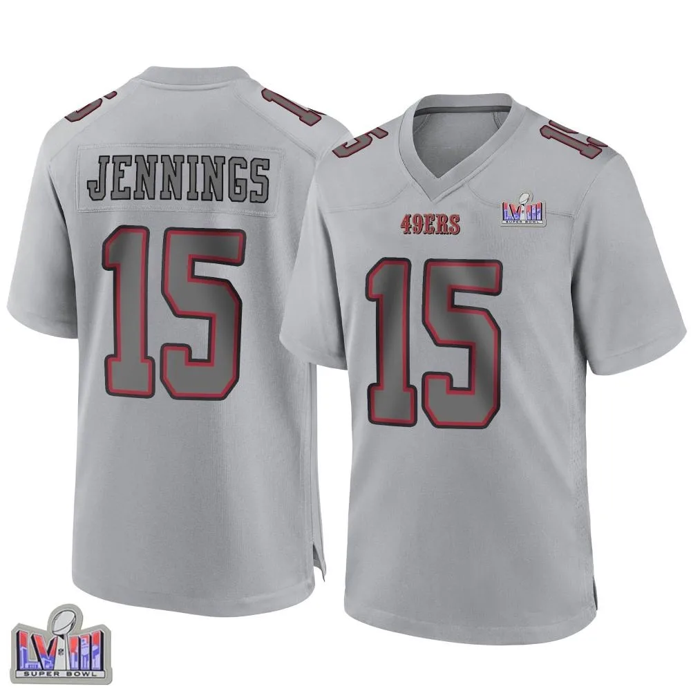 Youth San Francisco 49ers Jauan Jennings Nike Atmosphere Fashion Super Bowl LVIII Patch Game Gray Jersey Youth San Francisco 49ers Jauan Jennings Nike Atmosphere Fashion Super Bowl LVIII Patch Game Gray Jersey