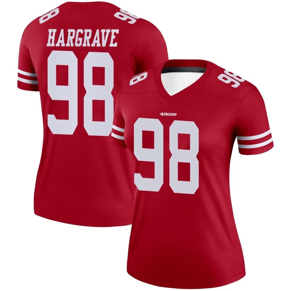 Women's San Francisco 49ers Javon Hargrave Nike Legend Scarlet Jersey Women's San Francisco 49ers Javon Hargrave Nike Legend Scarlet Jersey