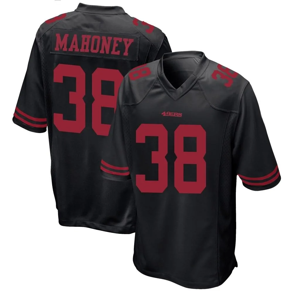 Men's San Francisco 49ers Jaylen Mahoney Nike Alternate Game Black Jersey Men's San Francisco 49ers Jaylen Mahoney Nike Alternate Game Black Jersey