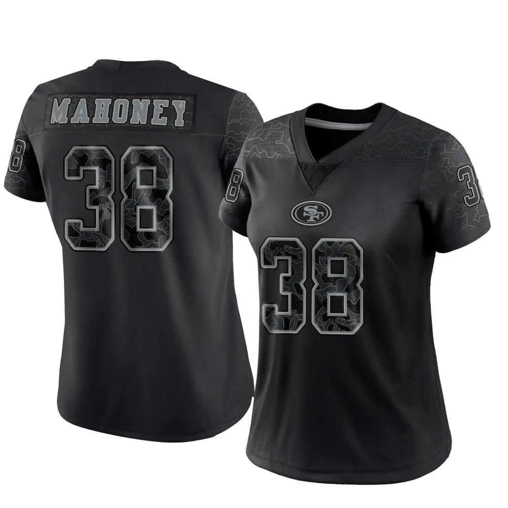 Women's San Francisco 49ers Jaylen Mahoney Nike Reflective Limited Black Jersey Women's San Francisco 49ers Jaylen Mahoney Nike Reflective Limited Black Jersey