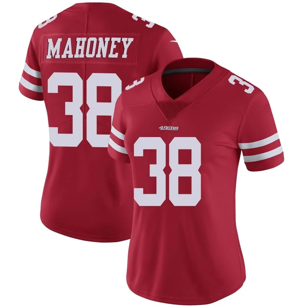 Women's San Francisco 49ers Jaylen Mahoney Nike Team Color Vapor Untouchable Limited Red Jersey Women's San Francisco 49ers Jaylen Mahoney Nike Team Color Vapor Untouchable Limited Red Jersey
