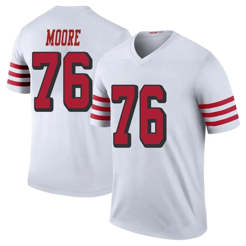 Men's San Francisco 49ers Jaylon Moore Nike Color Rush Legend White Jersey Men's San Francisco 49ers Jaylon Moore Nike Color Rush Legend White Jersey