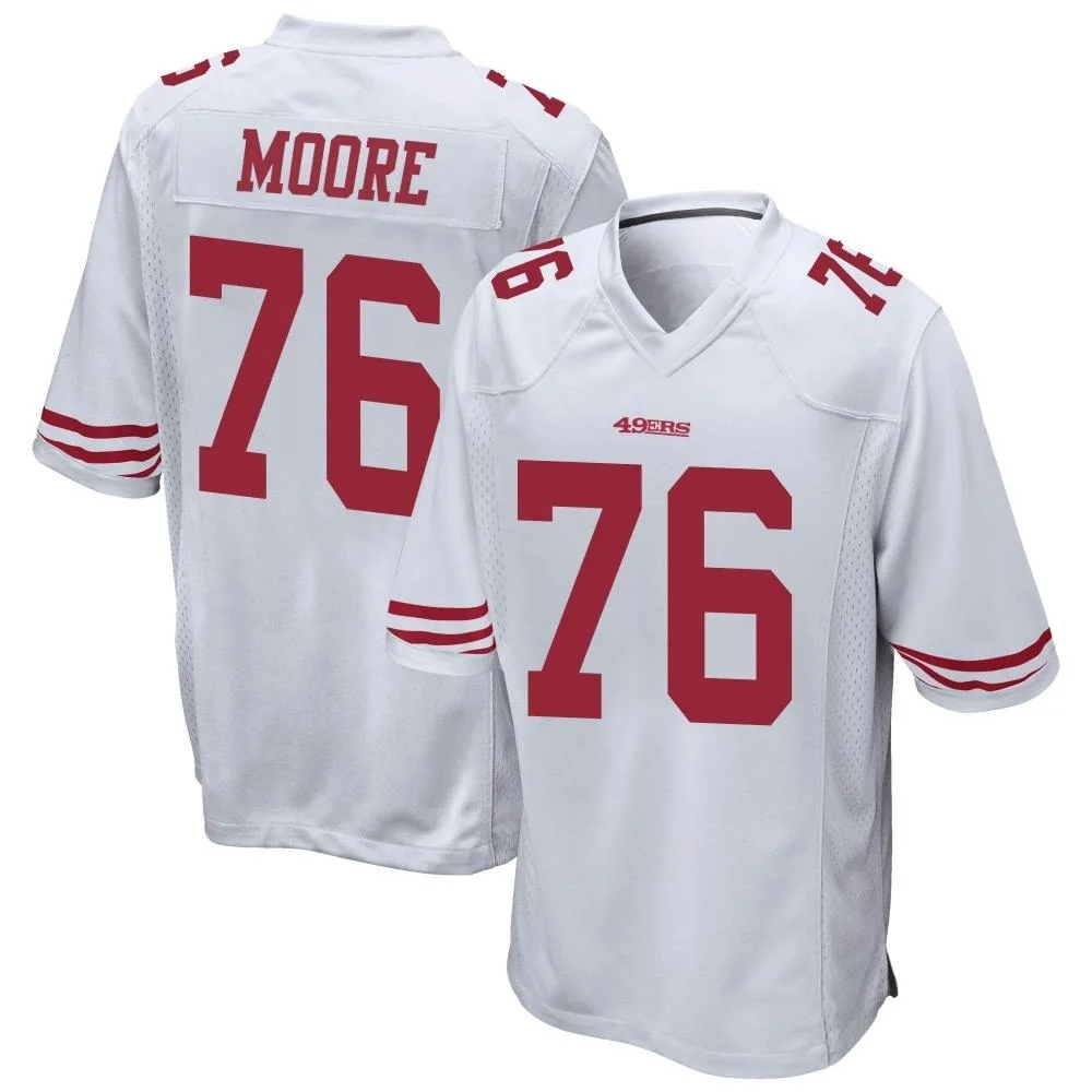 Men's San Francisco 49ers Jaylon Moore Nike Game White Jersey Men's San Francisco 49ers Jaylon Moore Nike Game White Jersey