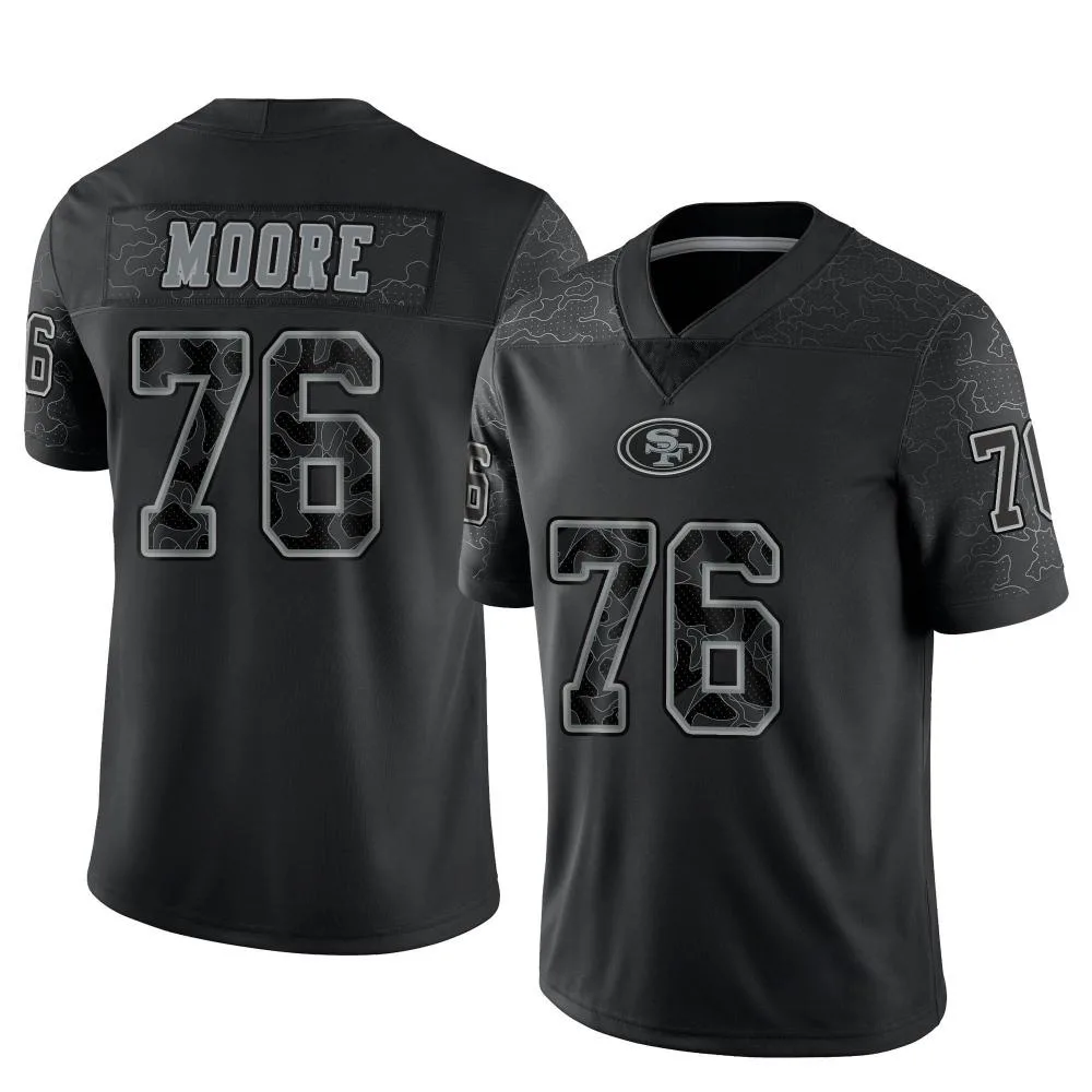 Men's San Francisco 49ers Jaylon Moore Nike Reflective Limited Black Jersey Men's San Francisco 49ers Jaylon Moore Nike Reflective Limited Black Jersey