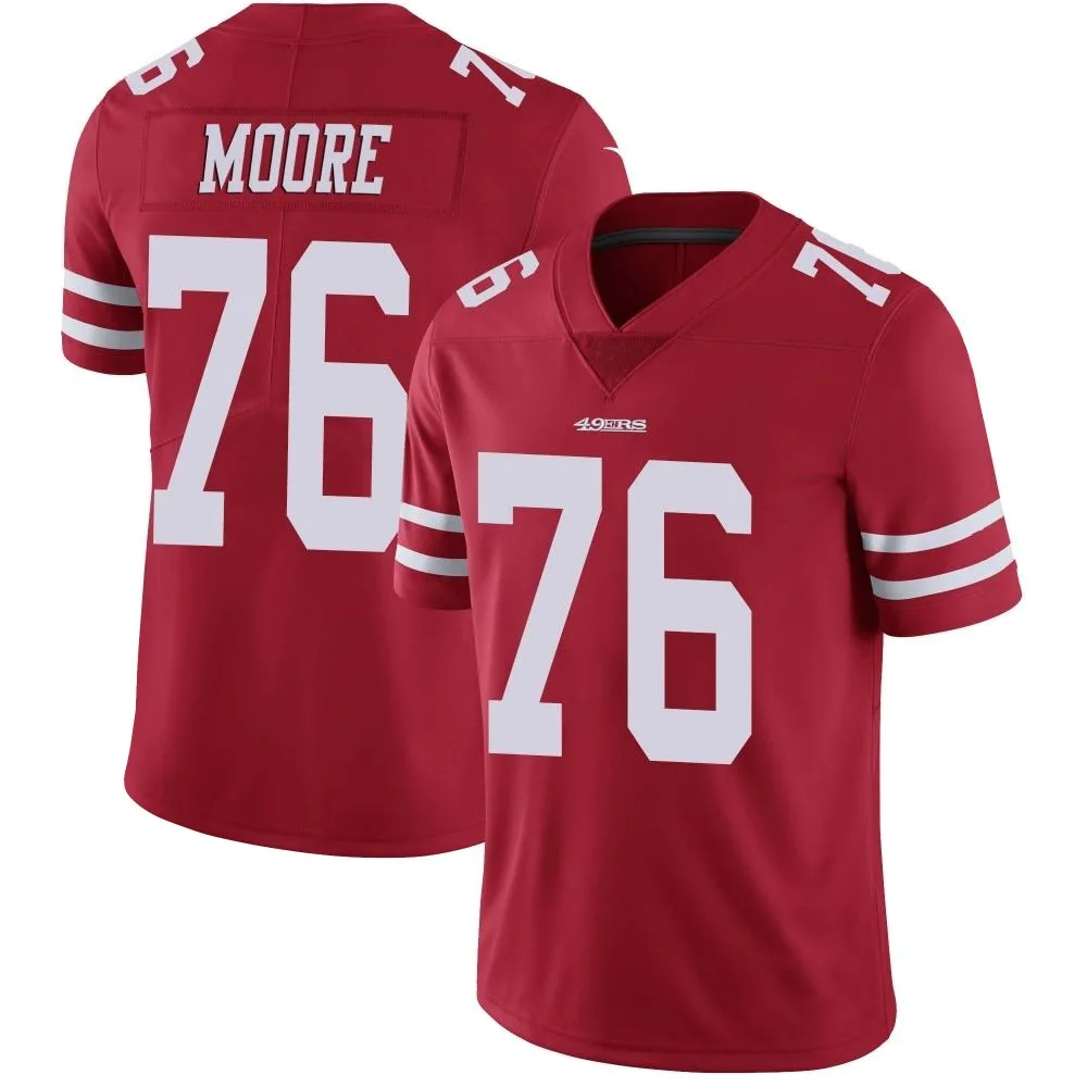 Men's San Francisco 49ers Jaylon Moore Nike Team Color Vapor Untouchable Limited Red Jersey Men's San Francisco 49ers Jaylon Moore Nike Team Color Vapor Untouchable Limited Red Jersey
