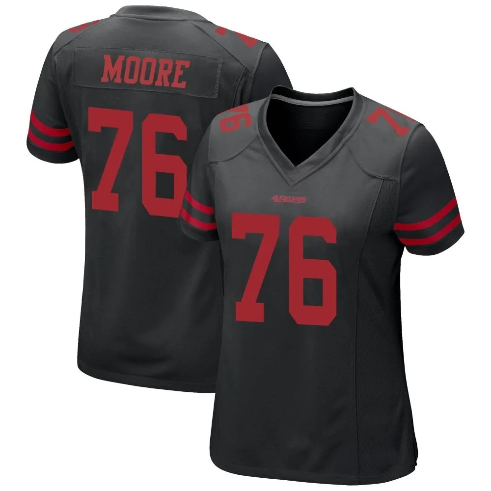 Women's San Francisco 49ers Jaylon Moore Nike Alternate Game Black Jersey Women's San Francisco 49ers Jaylon Moore Nike Alternate Game Black Jersey