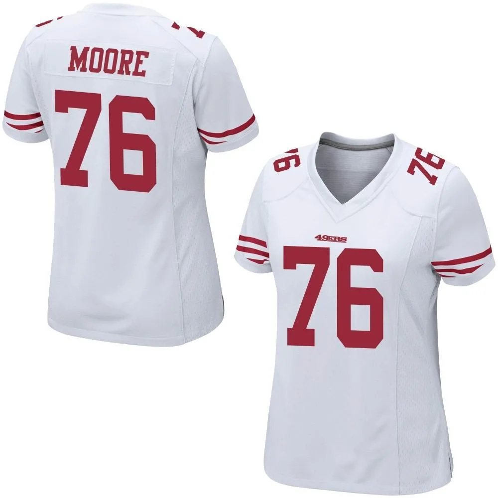 Women's San Francisco 49ers Jaylon Moore Nike Game White Jersey Women's San Francisco 49ers Jaylon Moore Nike Game White Jersey
