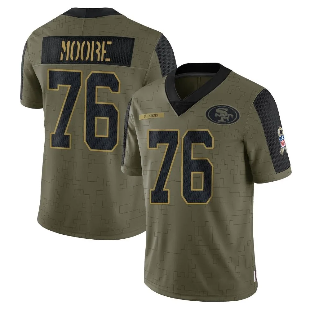 Youth San Francisco 49ers Jaylon Moore Nike 2021 Salute To Service Limited Olive Jersey Youth San Francisco 49ers Jaylon Moore Nike 2021 Salute To Service Limited Olive Jersey