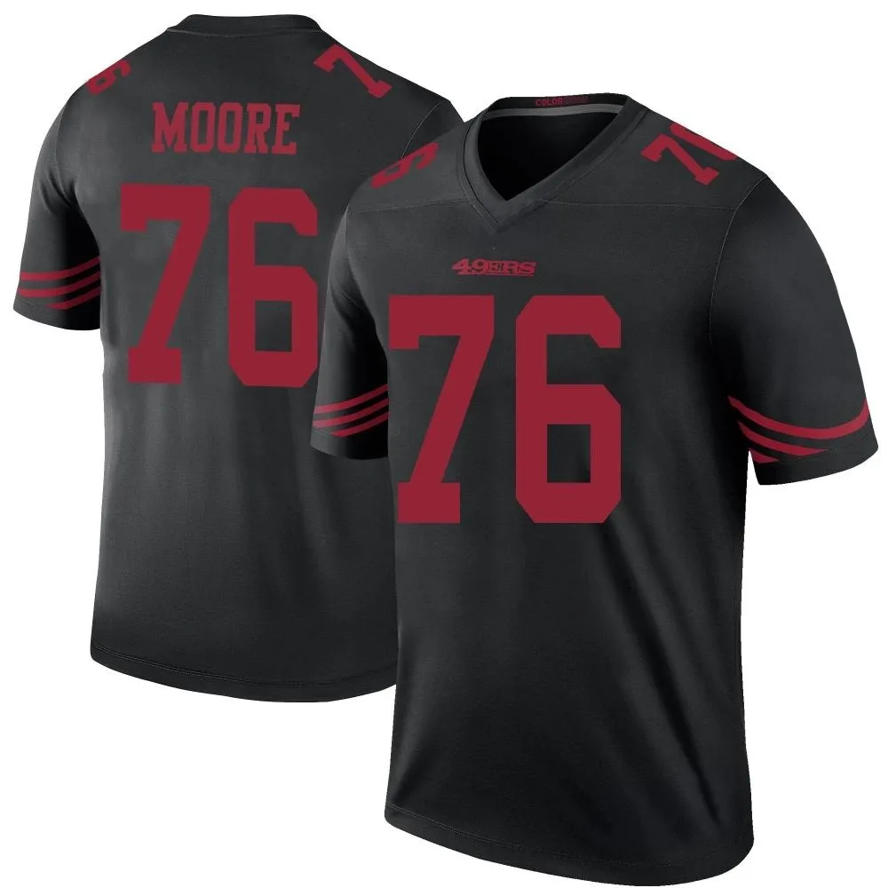 Youth San Francisco 49ers Jaylon Moore Nike Color Rush Legend Black Jersey Youth San Francisco 49ers Jaylon Moore Nike Color Rush Legend Black Jersey