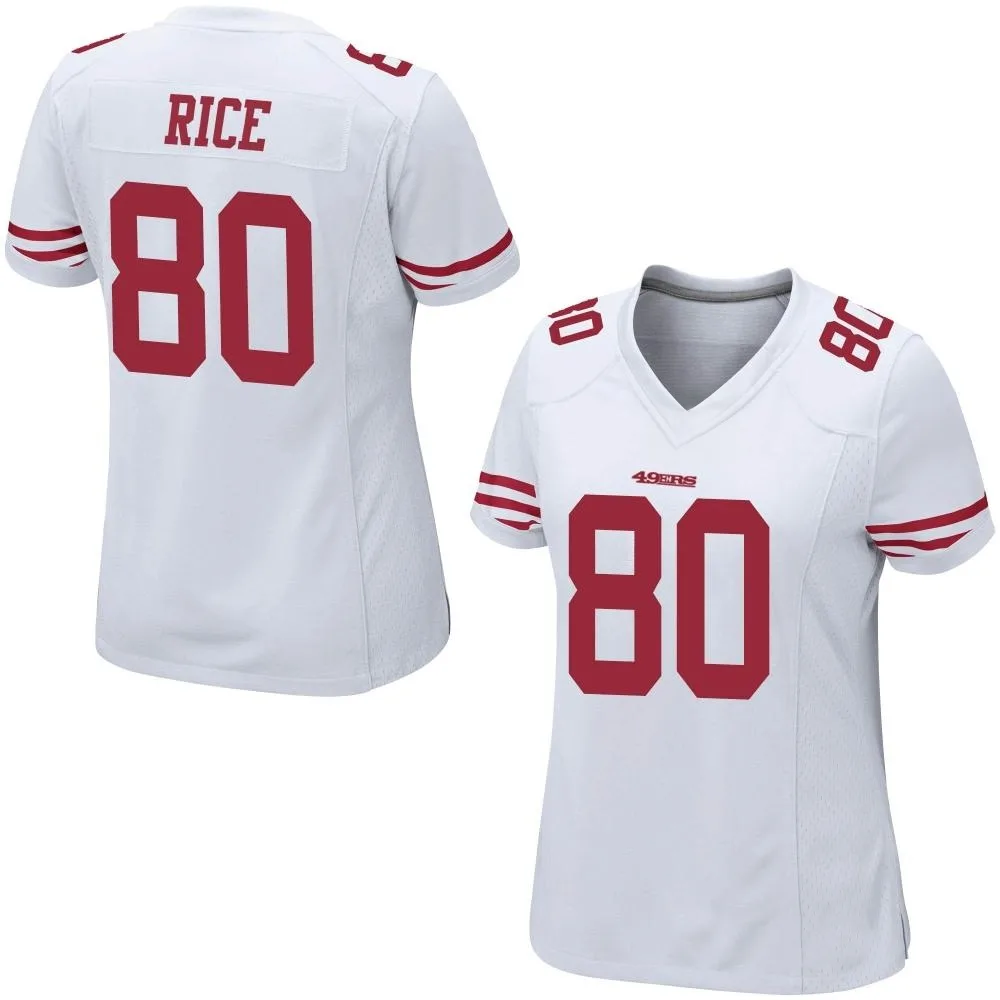 Women's San Francisco 49ers Jerry Rice Nike Game White Jersey Women's San Francisco 49ers Jerry Rice Nike Game White Jersey