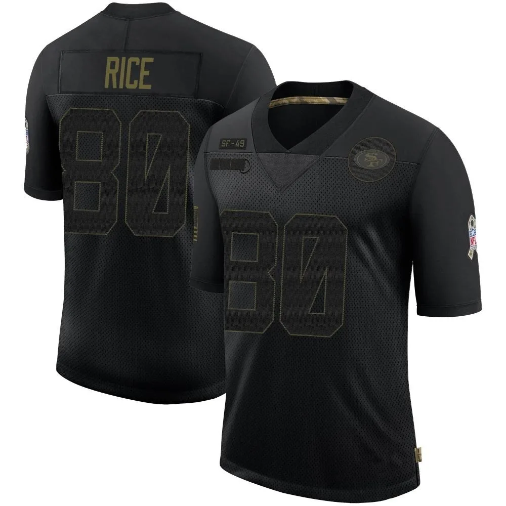 Youth San Francisco 49ers Jerry Rice Nike 2020 Salute To Service Limited Black Jersey Youth San Francisco 49ers Jerry Rice Nike 2020 Salute To Service Limited Black Jersey