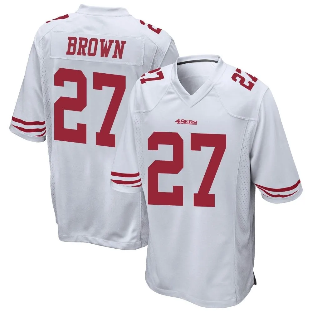 Men's San Francisco 49ers Ji'ayir Brown Nike Game White Jersey Men's San Francisco 49ers Ji'ayir Brown Nike Game White Jersey