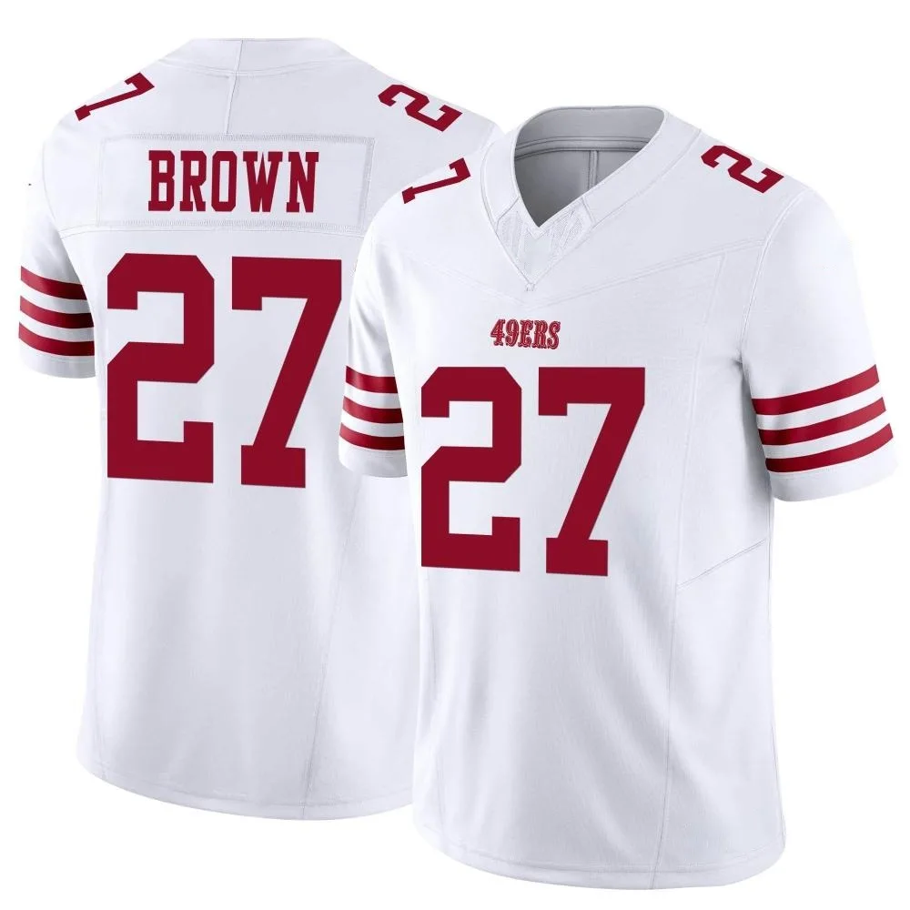 Men's San Francisco 49ers Ji'ayir Brown Nike Vapor F.U.S.E. Limited White Jersey Men's San Francisco 49ers Ji'ayir Brown Nike Vapor F.U.S.E. Limited White Jersey