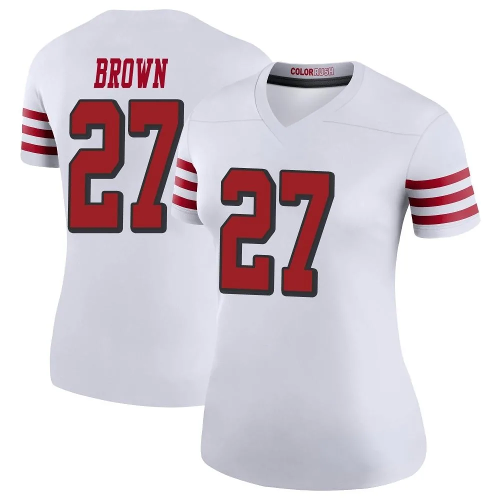 Women's San Francisco 49ers Ji'ayir Brown Nike Color Rush Legend White Jersey Women's San Francisco 49ers Ji'ayir Brown Nike Color Rush Legend White Jersey