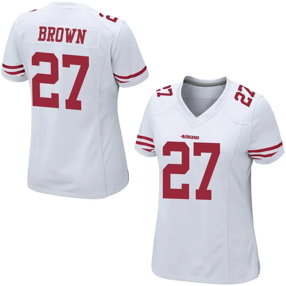 Women's San Francisco 49ers Ji'ayir Brown Nike Game White Jersey Women's San Francisco 49ers Ji'ayir Brown Nike Game White Jersey