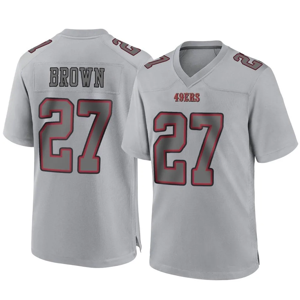 Youth San Francisco 49ers Ji'ayir Brown Nike Atmosphere Fashion Game Gray Jersey Youth San Francisco 49ers Ji'ayir Brown Nike Atmosphere Fashion Game Gray Jersey