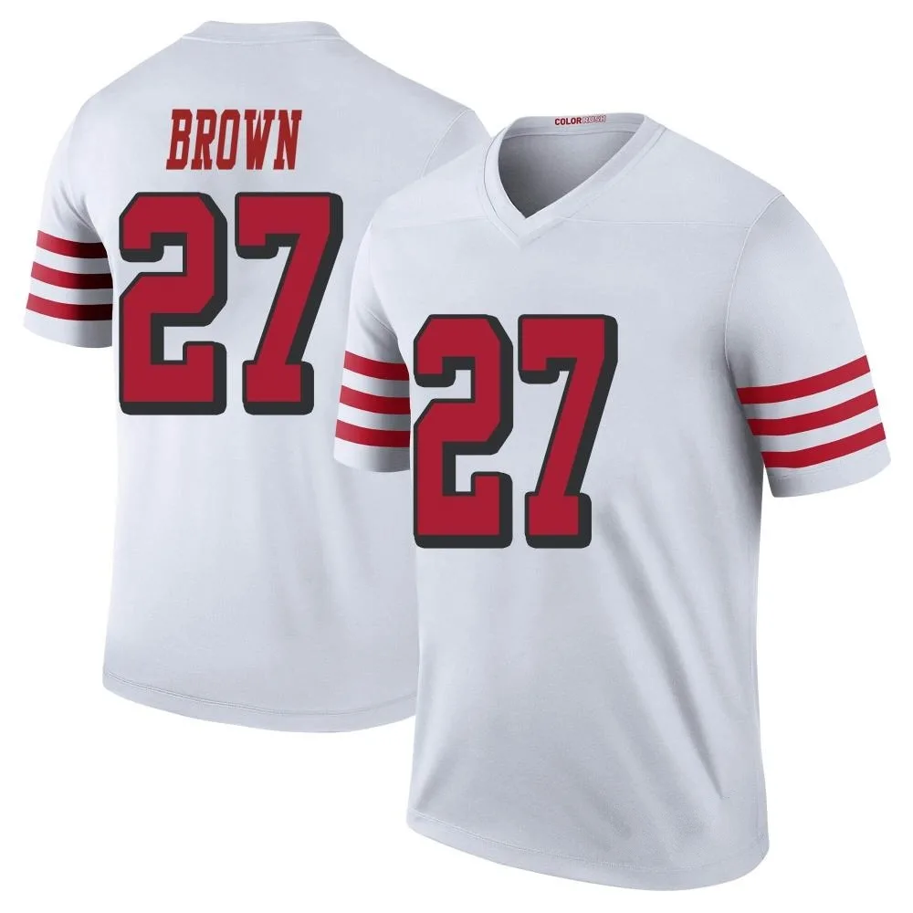 Youth San Francisco 49ers Ji'ayir Brown Nike Color Rush Legend White Jersey Youth San Francisco 49ers Ji'ayir Brown Nike Color Rush Legend White Jersey