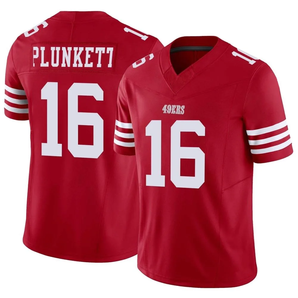 Men's San Francisco 49ers Jim Plunkett Nike Vapor F.U.S.E. Limited Scarlet Jersey Men's San Francisco 49ers Jim Plunkett Nike Vapor F.U.S.E. Limited Scarlet Jersey