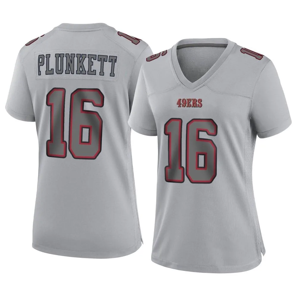 Women's San Francisco 49ers Jim Plunkett Nike Atmosphere Fashion Game Gray Jersey Women's San Francisco 49ers Jim Plunkett Nike Atmosphere Fashion Game Gray Jersey