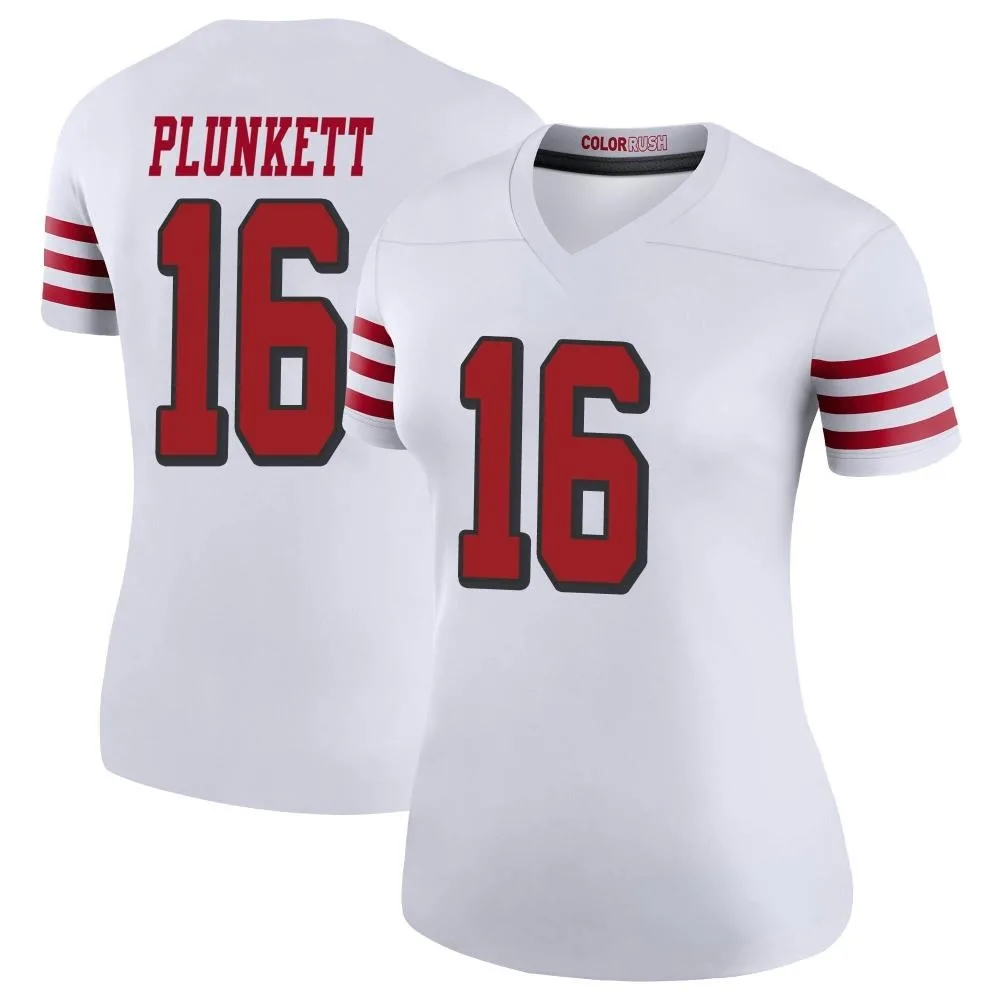 Women's San Francisco 49ers Jim Plunkett Nike Color Rush Legend White Jersey Women's San Francisco 49ers Jim Plunkett Nike Color Rush Legend White Jersey