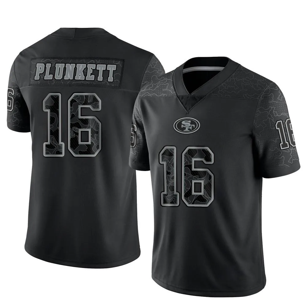 Youth San Francisco 49ers Jim Plunkett Nike Reflective Limited Black Jersey Youth San Francisco 49ers Jim Plunkett Nike Reflective Limited Black Jersey