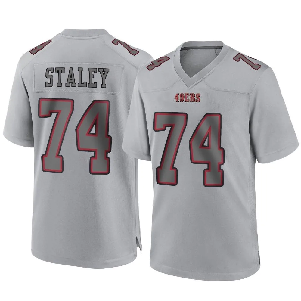Men's San Francisco 49ers Joe Staley Nike Atmosphere Fashion Game Gray Jersey Men's San Francisco 49ers Joe Staley Nike Atmosphere Fashion Game Gray Jersey