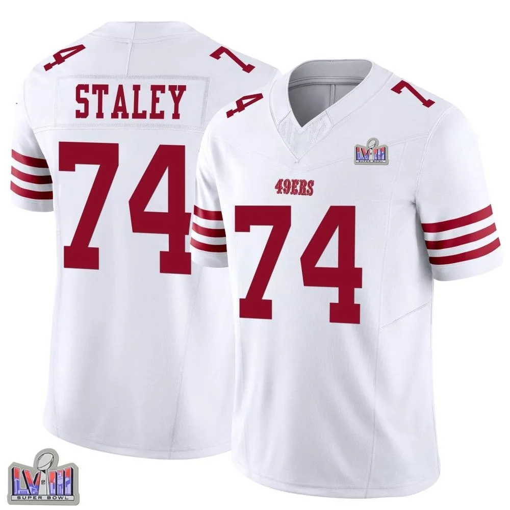 Youth San Francisco 49ers Joe Staley Nike Vapor F.U.S.E. Super Bowl LVIII Patch Limited White Jersey Youth San Francisco 49ers Joe Staley Nike Vapor F.U.S.E. Super Bowl LVIII Patch Limited White Jersey