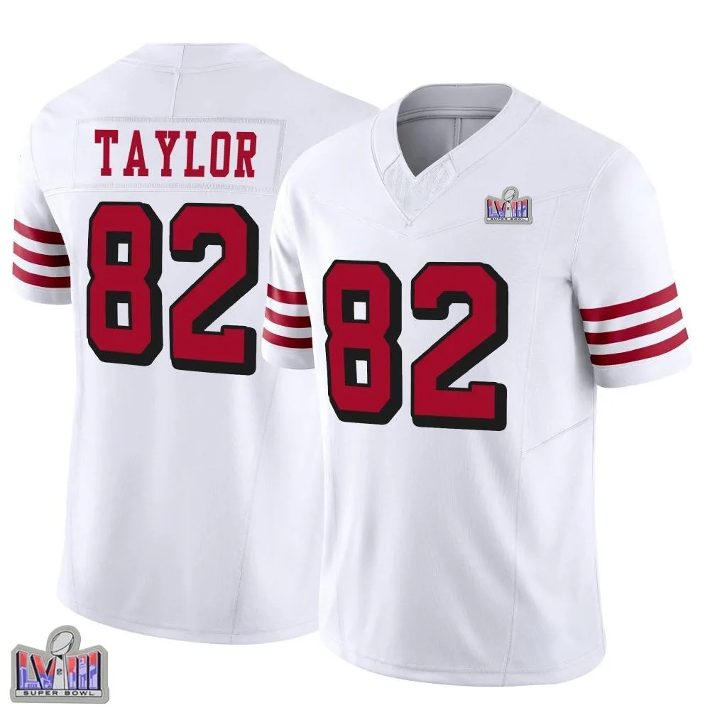 Youth San Francisco 49ers John Taylor Nike Alternate Vapor F.U.S.E. Super Bowl LVIII Patch Limited White Jersey Youth San Francisco 49ers John Taylor Nike Alternate Vapor F.U.S.E. Super Bowl LVIII Patch Limited White Jersey