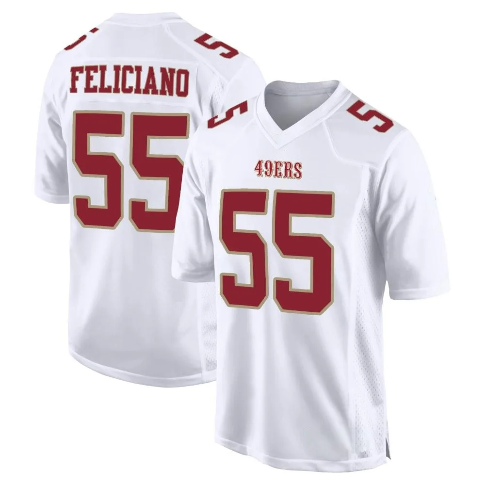 Men's San Francisco 49ers Jon Feliciano Nike Fashion Game White Jersey Men's San Francisco 49ers Jon Feliciano Nike Fashion Game White Jersey