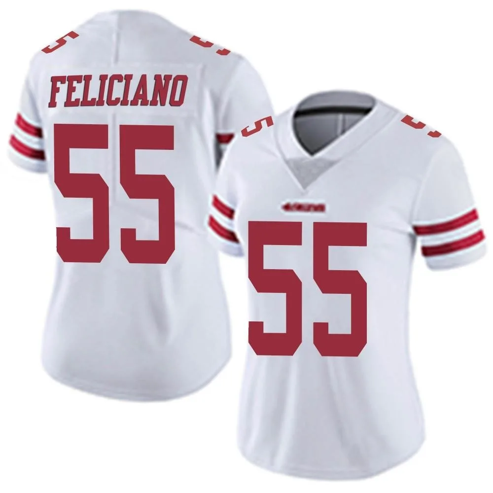 Women's San Francisco 49ers Jon Feliciano Nike Vapor Untouchable Limited White Jersey Women's San Francisco 49ers Jon Feliciano Nike Vapor Untouchable Limited White Jersey