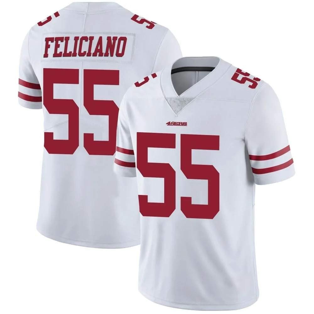 Youth San Francisco 49ers Jon Feliciano Nike Vapor Untouchable Limited White Jersey Youth San Francisco 49ers Jon Feliciano Nike Vapor Untouchable Limited White Jersey