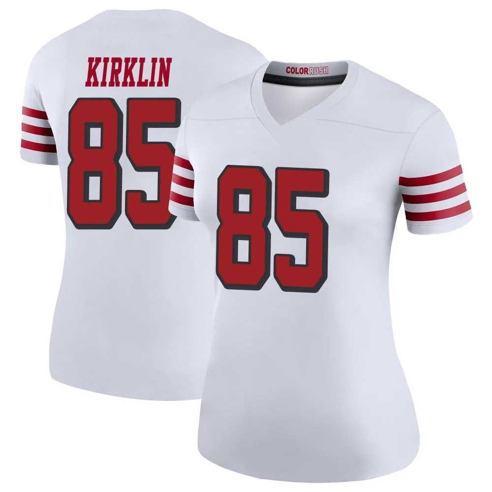 Women's San Francisco 49ers Jontre Kirklin Nike Color Rush Legend White Jersey Women's San Francisco 49ers Jontre Kirklin Nike Color Rush Legend White Jersey