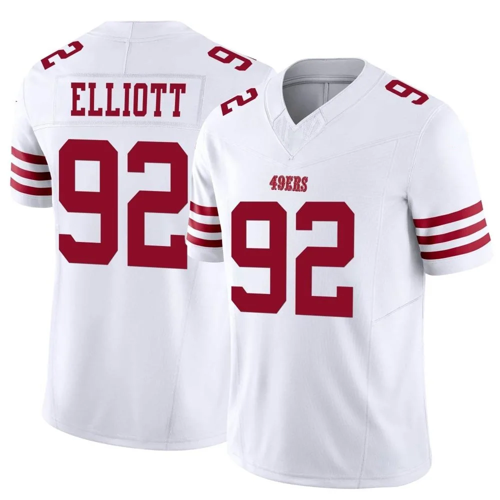 Men's San Francisco 49ers Jordan Elliott Nike Vapor F.U.S.E. Limited White Jersey Men's San Francisco 49ers Jordan Elliott Nike Vapor F.U.S.E. Limited White Jersey