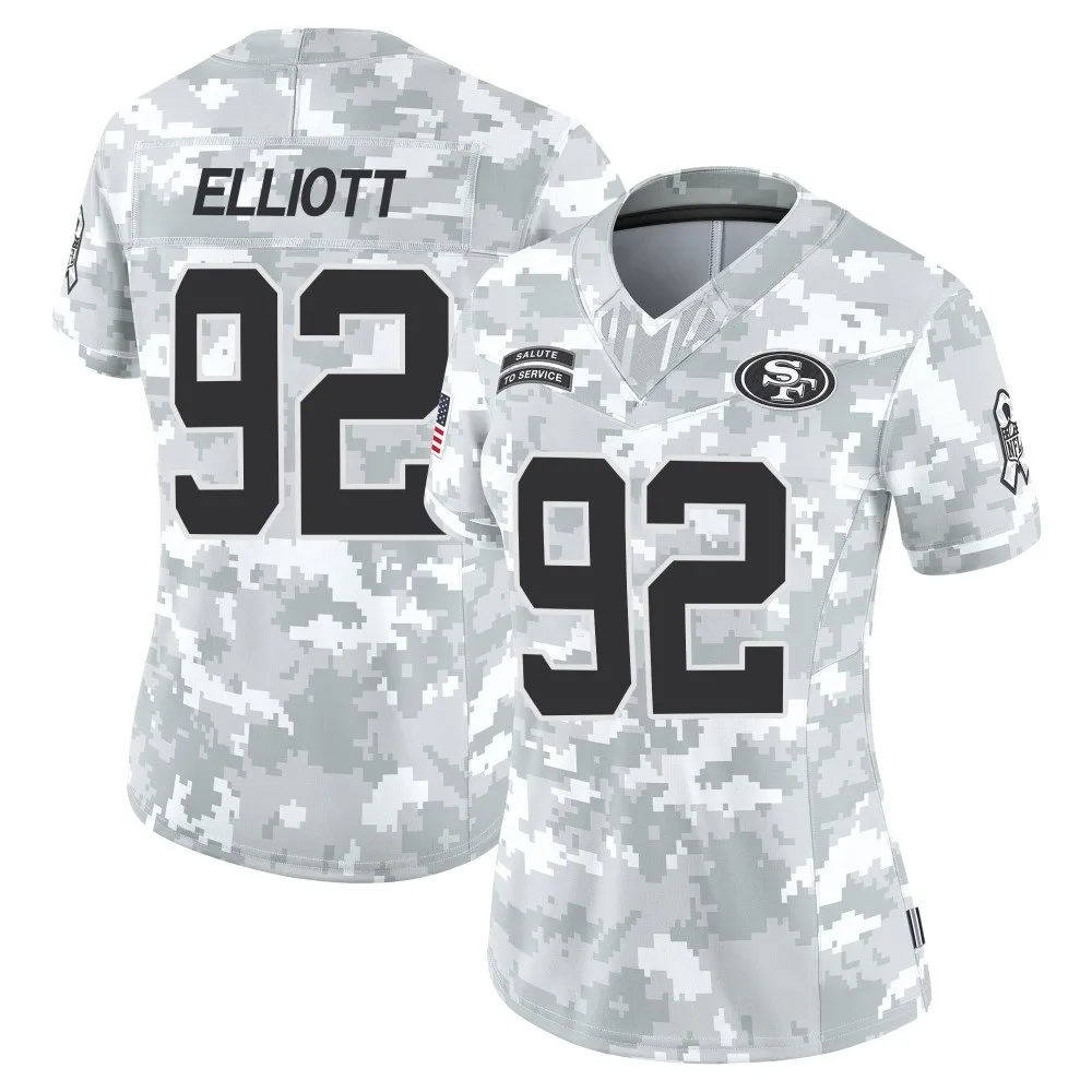 Women's San Francisco 49ers Jordan Elliott Nike Francisco 2024 Salute To Service Limited Arctic Camo Jersey Women's San Francisco 49ers Jordan Elliott Nike Francisco 2024 Salute To Service Limited Arctic Camo Jersey