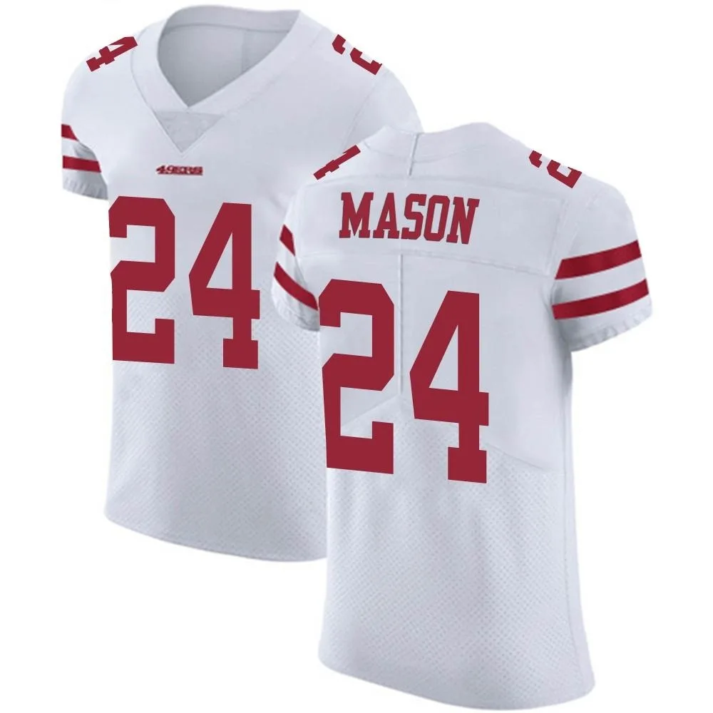 Men's San Francisco 49ers Jordan Mason Nike Vapor Untouchable Elite White Jersey Men's San Francisco 49ers Jordan Mason Nike Vapor Untouchable Elite White Jersey