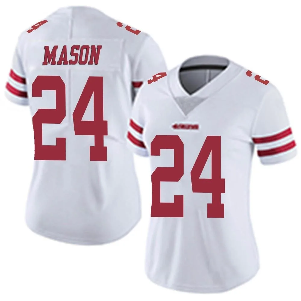 Women's San Francisco 49ers Jordan Mason Nike Vapor Untouchable Limited White Jersey Women's San Francisco 49ers Jordan Mason Nike Vapor Untouchable Limited White Jersey
