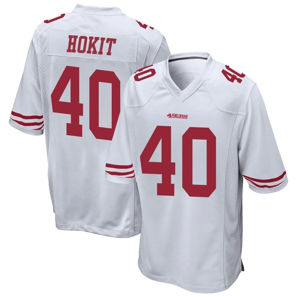 Men's San Francisco 49ers Josh Hokit Nike Game White Jersey Men's San Francisco 49ers Josh Hokit Nike Game White Jersey