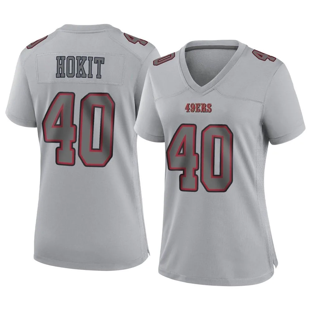 Women's San Francisco 49ers Josh Hokit Nike Atmosphere Fashion Game Gray Jersey Women's San Francisco 49ers Josh Hokit Nike Atmosphere Fashion Game Gray Jersey