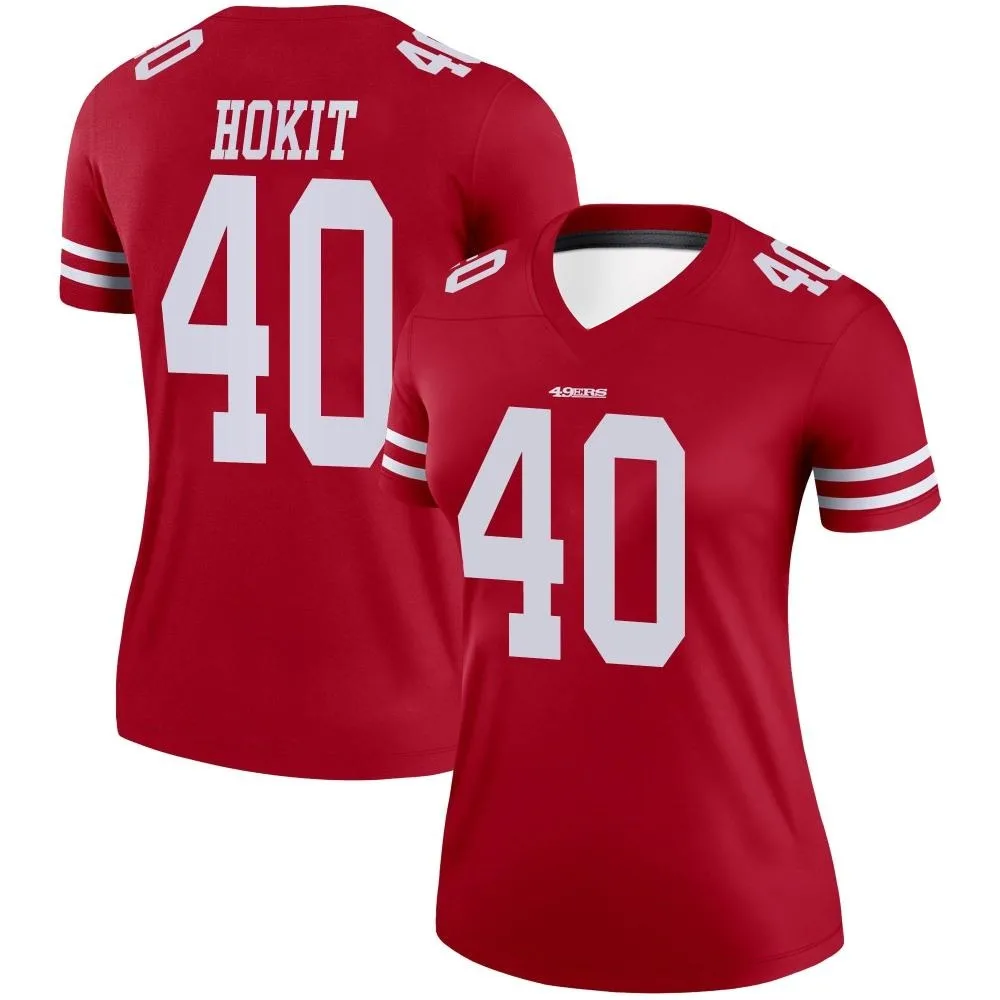Women's San Francisco 49ers Josh Hokit Nike Legend Scarlet Jersey Women's San Francisco 49ers Josh Hokit Nike Legend Scarlet Jersey