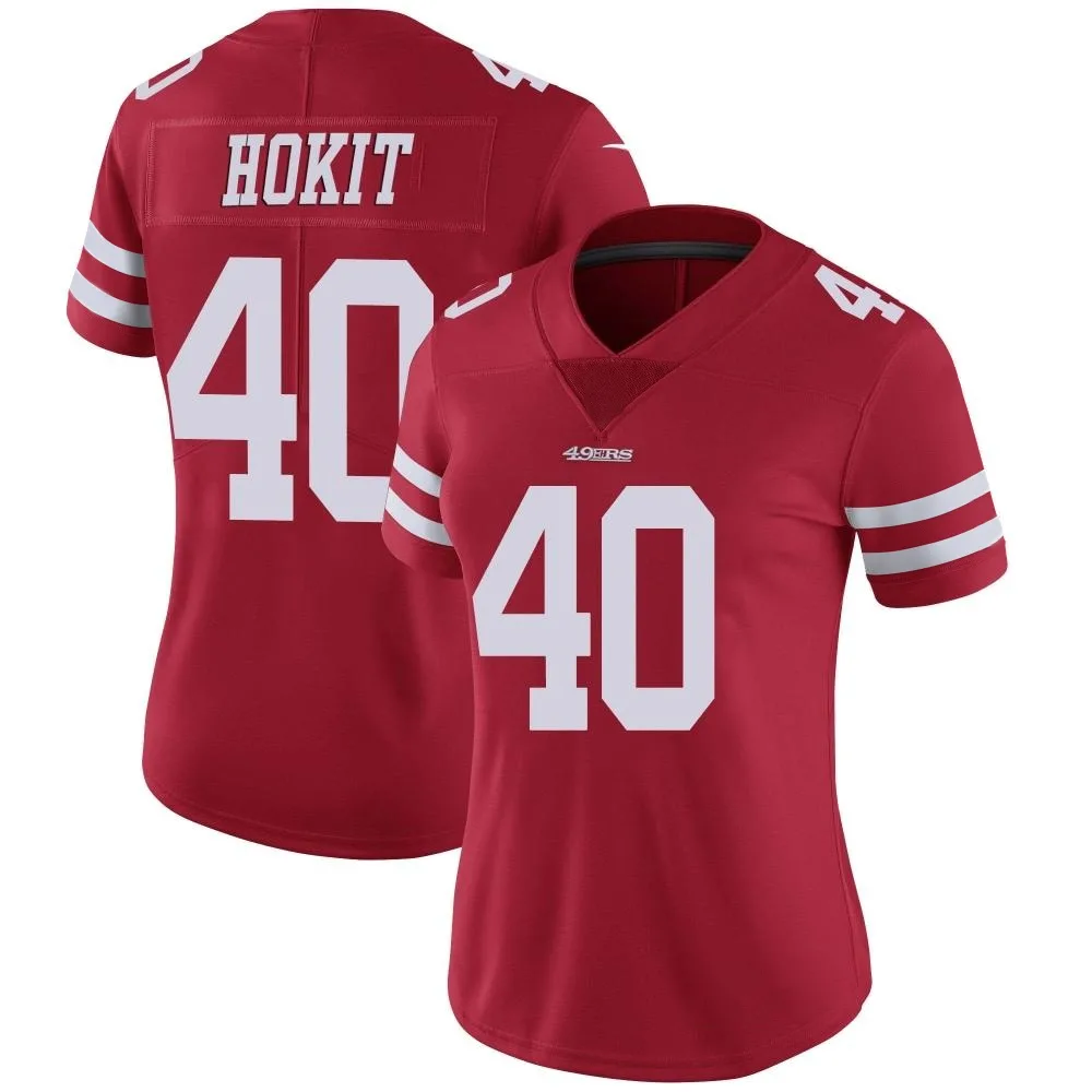 Women's San Francisco 49ers Josh Hokit Nike Team Color Vapor Untouchable Limited Red Jersey Women's San Francisco 49ers Josh Hokit Nike Team Color Vapor Untouchable Limited Red Jersey