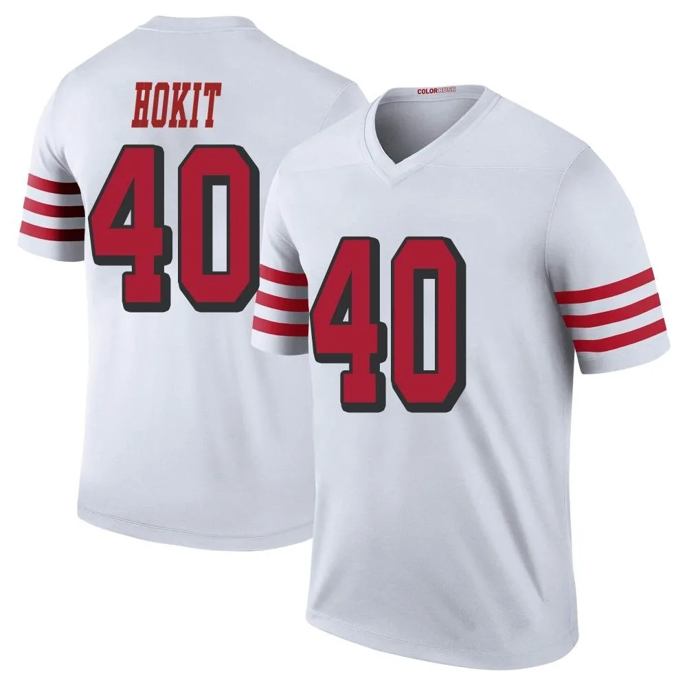 Youth San Francisco 49ers Josh Hokit Nike Color Rush Legend White Jersey Youth San Francisco 49ers Josh Hokit Nike Color Rush Legend White Jersey