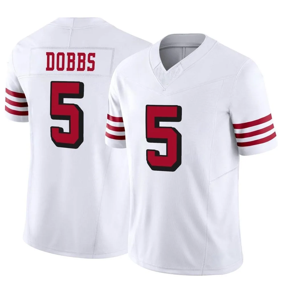 Men's San Francisco 49ers Joshua Dobbs Nike Alternate Vapor F.U.S.E. Limited White Jersey Men's San Francisco 49ers Joshua Dobbs Nike Alternate Vapor F.U.S.E. Limited White Jersey