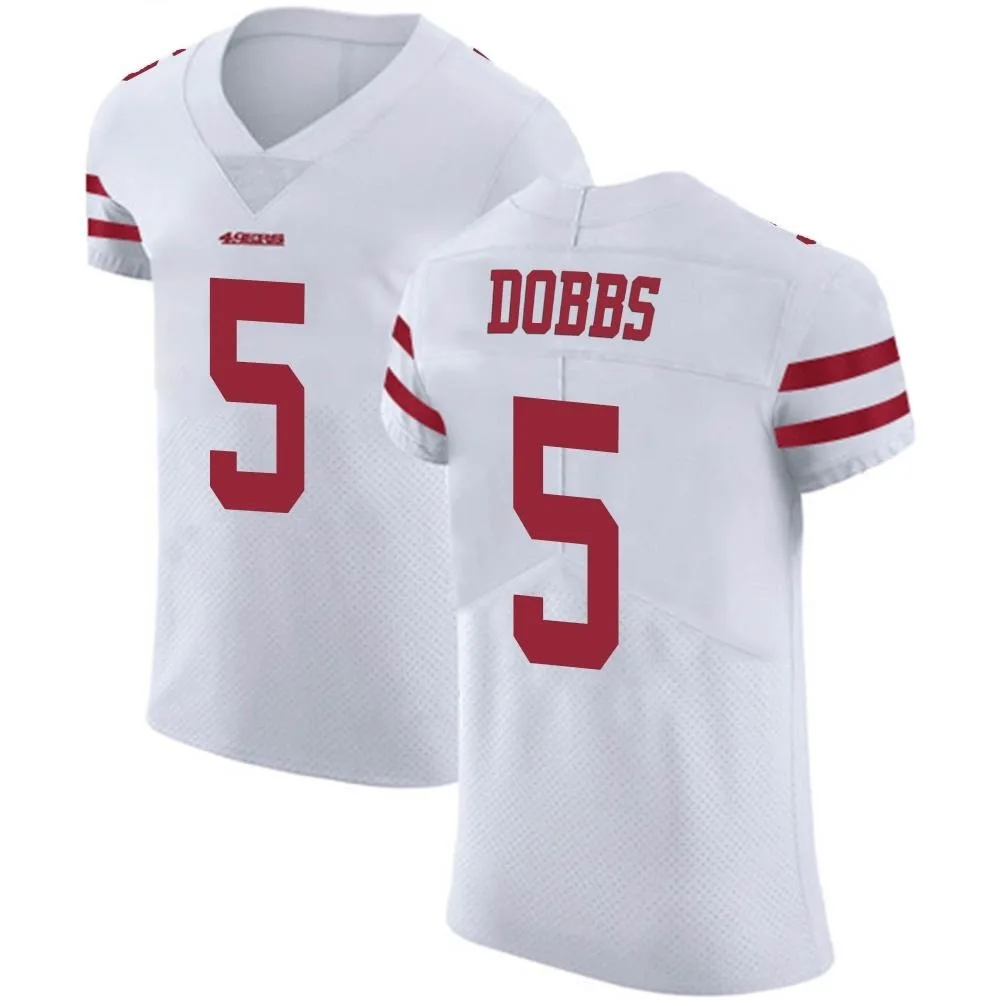 Men's San Francisco 49ers Joshua Dobbs Nike Vapor Untouchable Elite White Jersey Men's San Francisco 49ers Joshua Dobbs Nike Vapor Untouchable Elite White Jersey