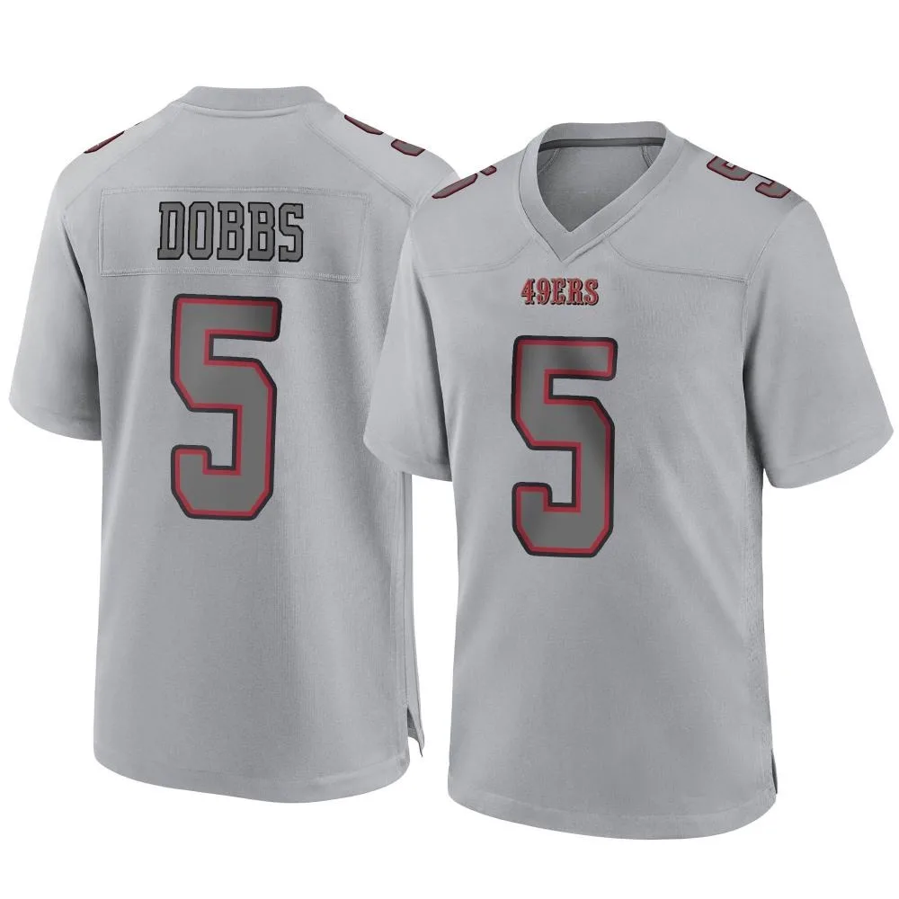 Youth San Francisco 49ers Joshua Dobbs Nike Atmosphere Fashion Game Gray Jersey Youth San Francisco 49ers Joshua Dobbs Nike Atmosphere Fashion Game Gray Jersey