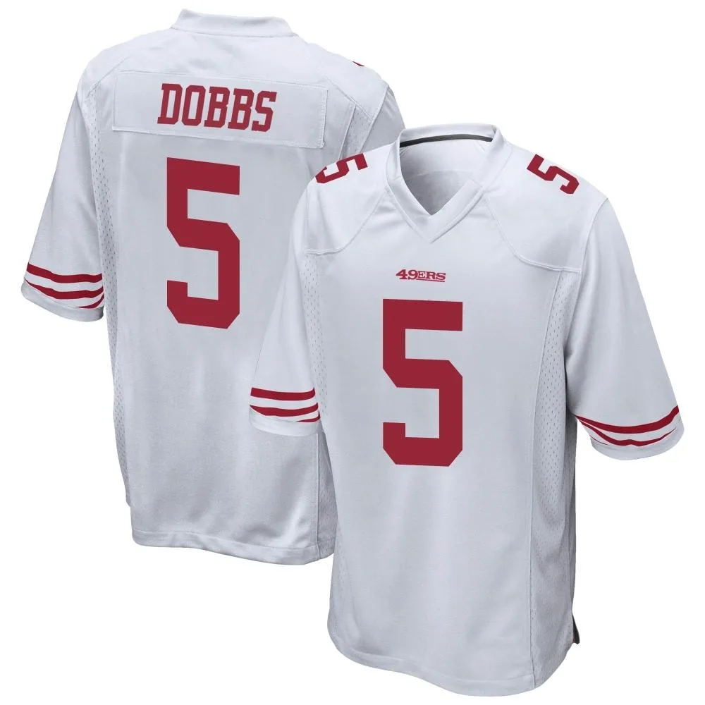 Youth San Francisco 49ers Joshua Dobbs Nike Game White Jersey Youth San Francisco 49ers Joshua Dobbs Nike Game White Jersey