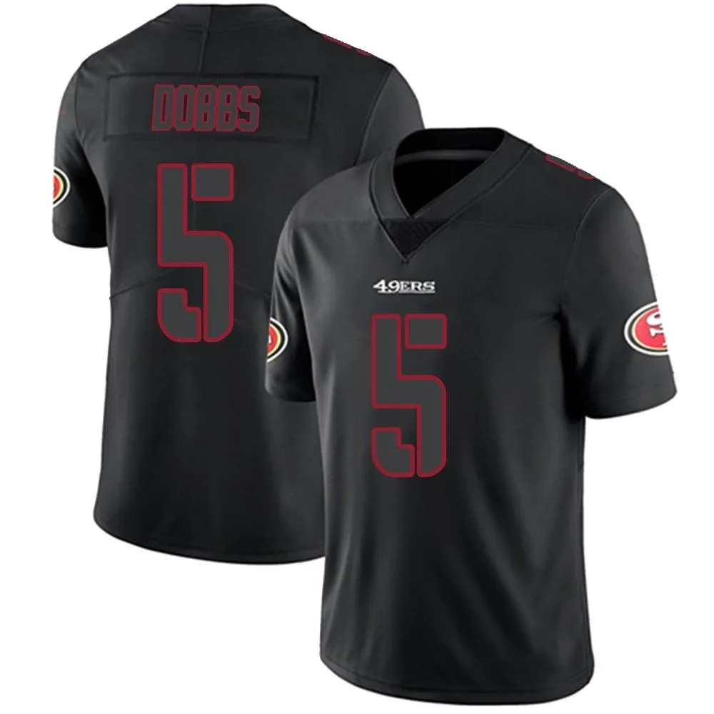Youth San Francisco 49ers Joshua Dobbs Nike Limited Black Impact Jersey Youth San Francisco 49ers Joshua Dobbs Nike Limited Black Impact Jersey