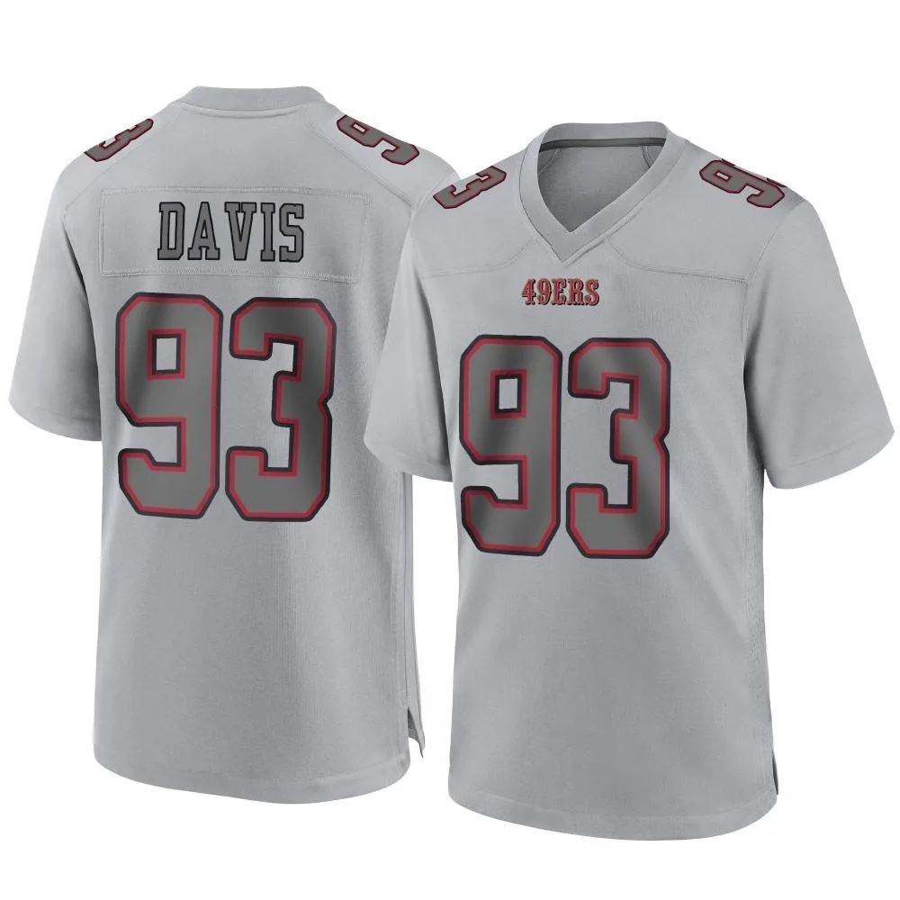 Men's San Francisco 49ers Kalia Davis Nike Atmosphere Fashion Game Gray Jersey Men's San Francisco 49ers Kalia Davis Nike Atmosphere Fashion Game Gray Jersey