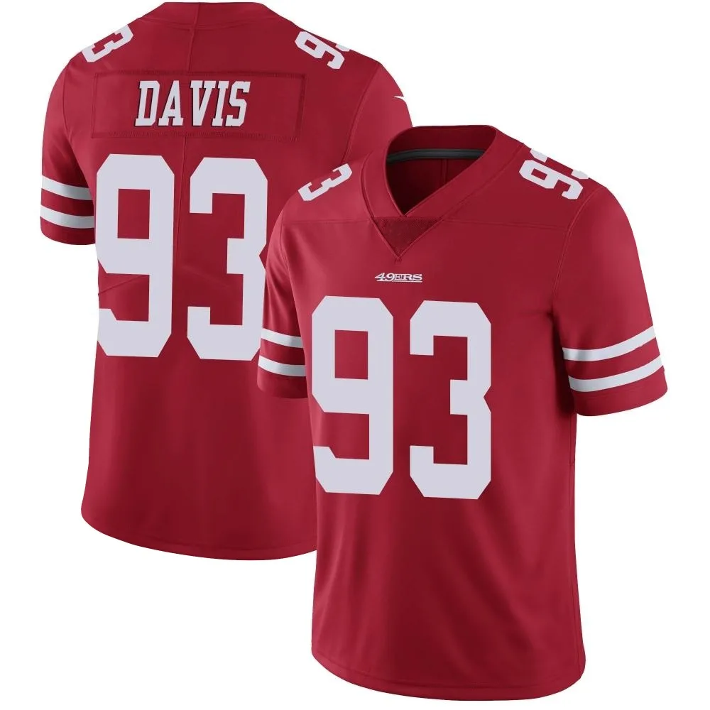 Men's San Francisco 49ers Kalia Davis Nike Team Color Vapor Untouchable Limited Red Jersey Men's San Francisco 49ers Kalia Davis Nike Team Color Vapor Untouchable Limited Red Jersey