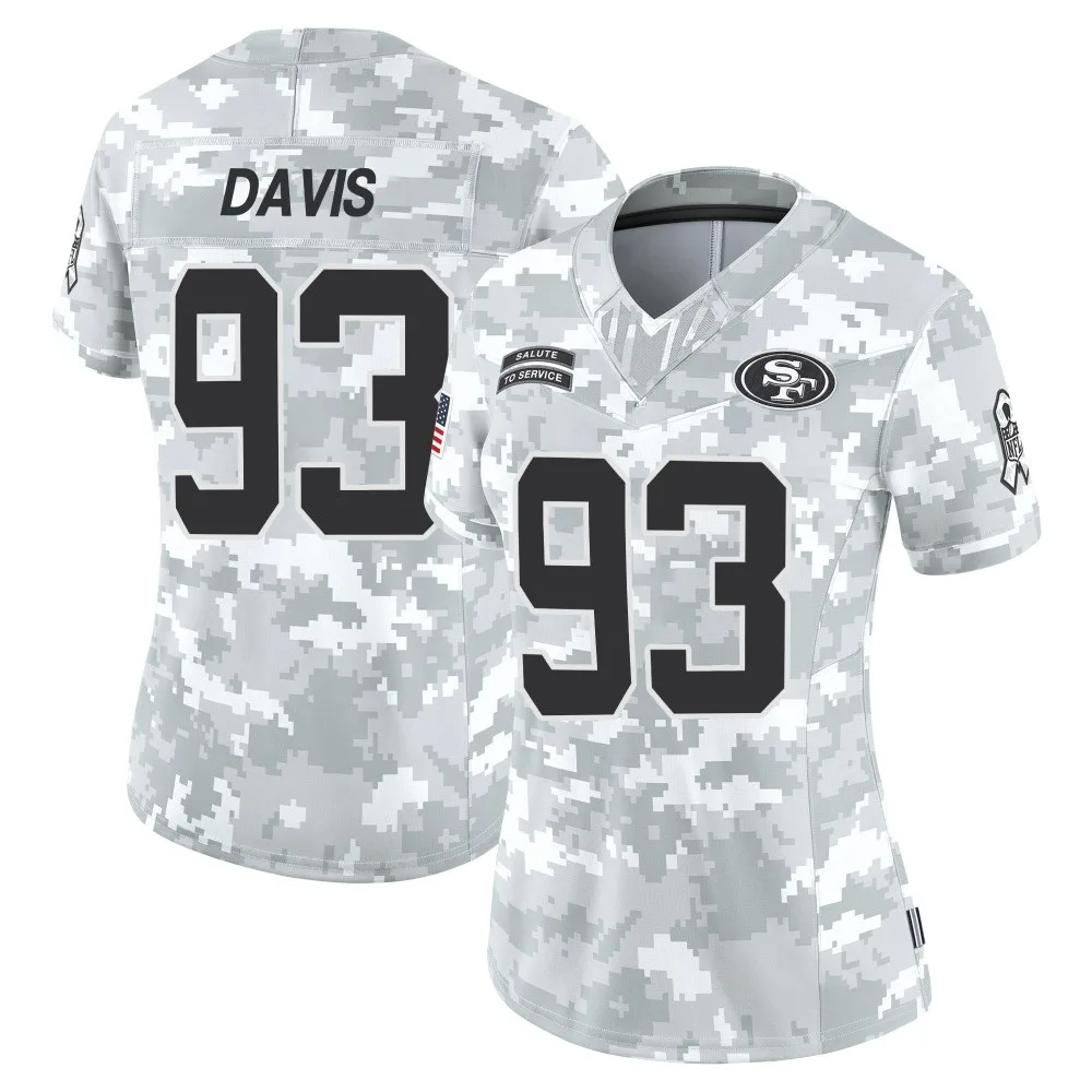 Women's San Francisco 49ers Kalia Davis Nike Francisco 2024 Salute To Service Limited Arctic Camo Jersey Women's San Francisco 49ers Kalia Davis Nike Francisco 2024 Salute To Service Limited Arctic Camo Jersey