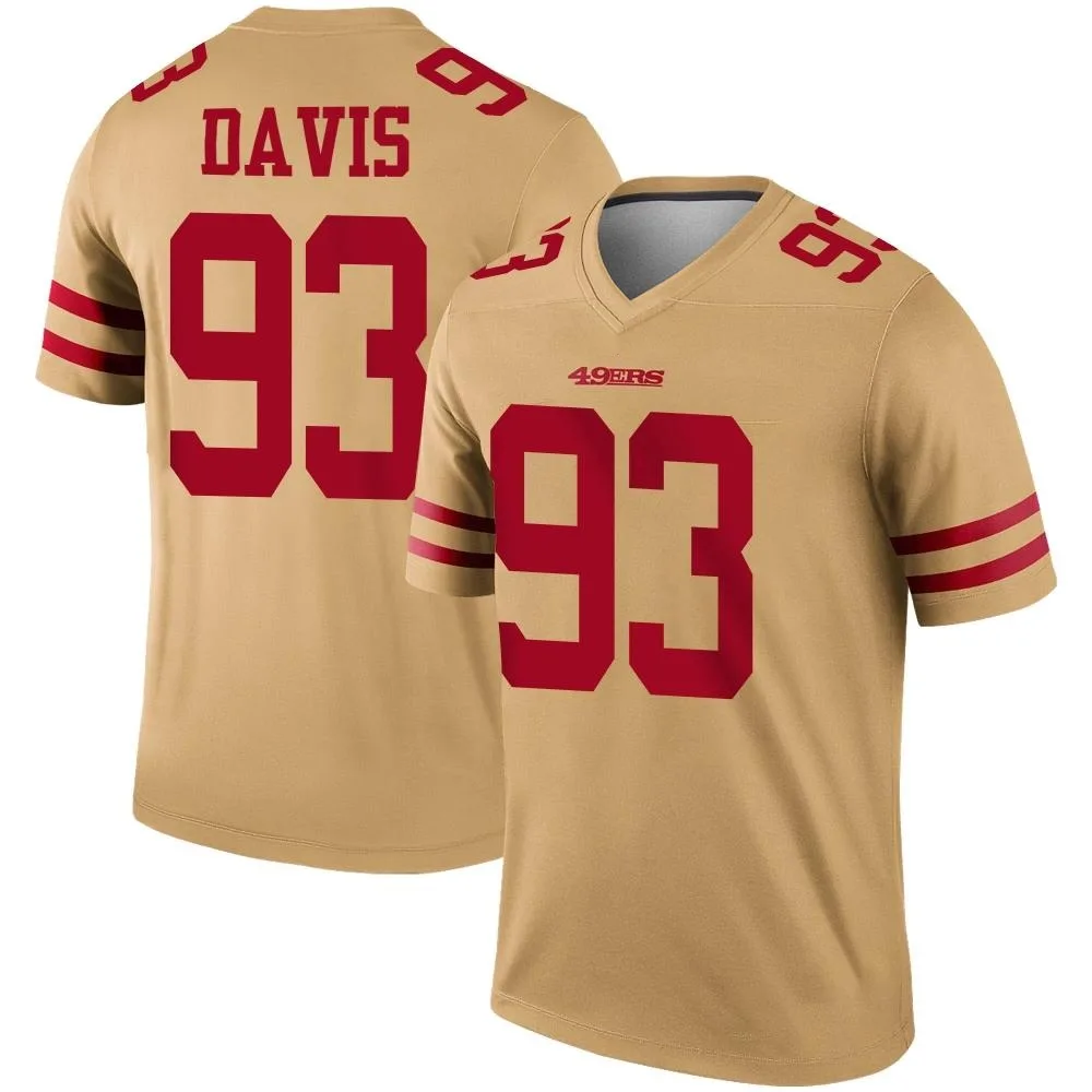 Youth San Francisco 49ers Kalia Davis Nike Inverted Legend Gold Jersey Youth San Francisco 49ers Kalia Davis Nike Inverted Legend Gold Jersey